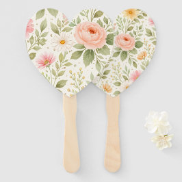 Weiches Florales Aquarellmuster Fächer