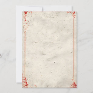 Weiches, geertetes Papier mit abgeschliffener Kant Einladung