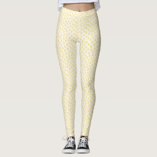 Weiches Gelbes Abstrakte Lockere Markierung Pinsel Leggings