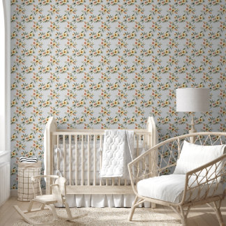 Weiches gelbes Blumenmuster-Wallpaper Tapete