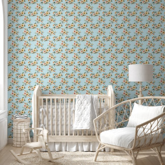 Weiches gelbes Blumenmuster-Wallpaper Tapete