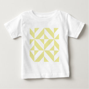 Weiches gelbes geometrisches Art Deco Baby T-shirt