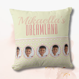 Weiches Gelbes Polka-Punkt-Kinderzimmer-Geschenk Kissen