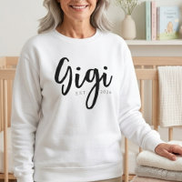 Weiches Gigi EST Jahr Cozy Schrift Design