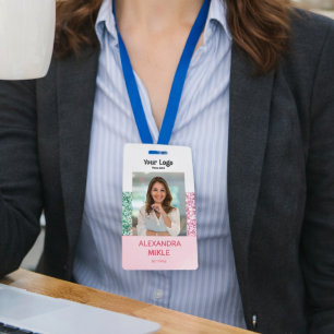 Weiches Glamouröses Rosa Branding Ausweis