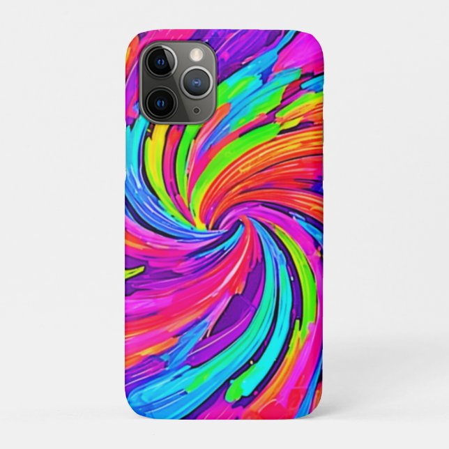 Weiches Glühen: Cartoon-Regenbogen Case-Mate iPhone Hülle (Rückseite)