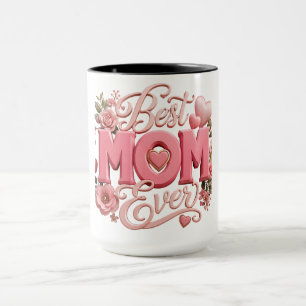 Weiches Gold-Mutter-Zitat 3D-Typografie Elegante Tasse