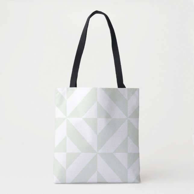 Weiches Grau Geometrische Art Deco (Vorderseite)