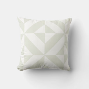 Weiches Grau Geometrische Art Deco Kissen