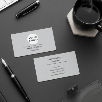 Weiches Grau Modernes Minimal Business Visitenkarte