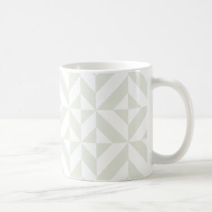 Weiches graues geometrisches Art Deco Kaffeetasse
