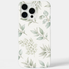 Weiches grünes botanisches Blättermuster iPhone 16 Pro Max Hülle