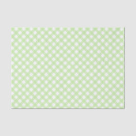 Weiches grünes Gingham-Musterteppichpapier Seidenpapier