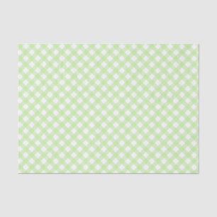 Weiches grünes Gingham-Musterteppichpapier Seidenpapier