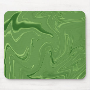 Weiches grünes Malachit-Flüssigmarbelmuster Mousepad