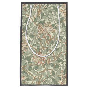 Weiches grünes Vintage-William-Morris-Geißblatt Kleine Geschenktüte