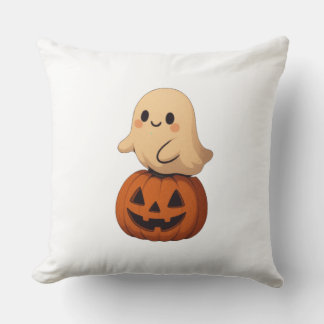 Weiches Halloween-Kissen mit einem süßen Geist auf Kissen