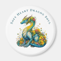 Weiches Herz Drachenseele Whimsical Florale Drache