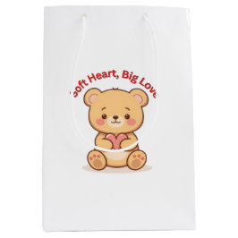 Weiches Herz Große Liebe Süßer Teddybär Mittlere Geschenktüte