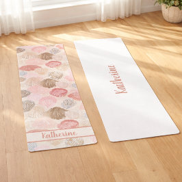 Weiches Küstenmeer-Muschel-Strandmuster Yogamatte