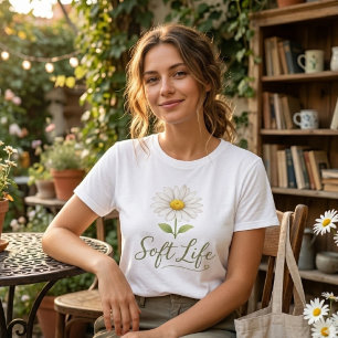 Weiches Leben Ästhetik Gänseblümchen Wasserfarbe F Tri-Blend Shirt