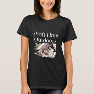 Weiches Leben Draußen Cozy Camping Anime Mädchen D T-Shirt