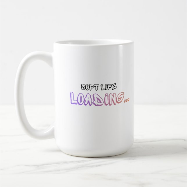 Weiches Leben Lade Ästhetik Zitat Kaffeetasse (Links)