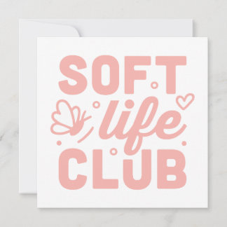 Weiches Leben Mädchenclub rosa Karte
