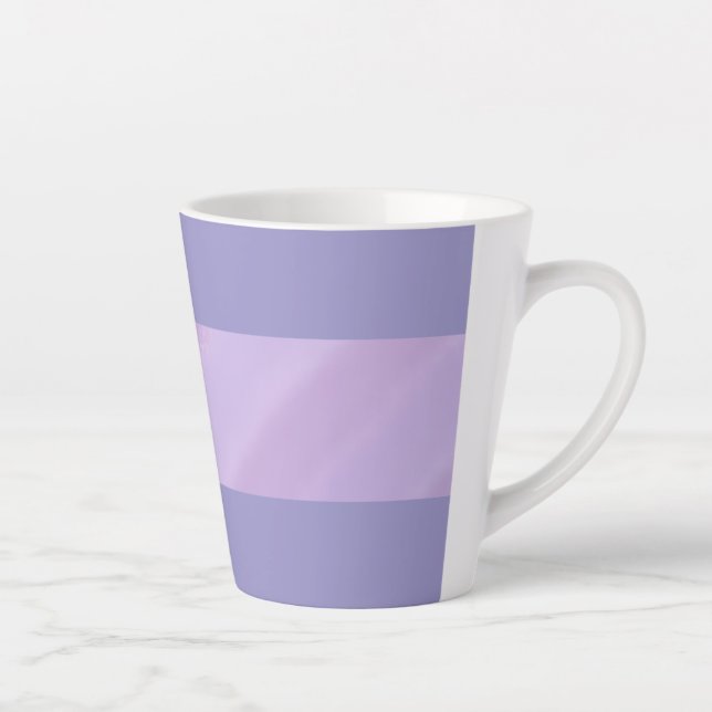 Weiches lila ästhetisches Latte-Makronen-Tasse Milchtasse (Rechts)