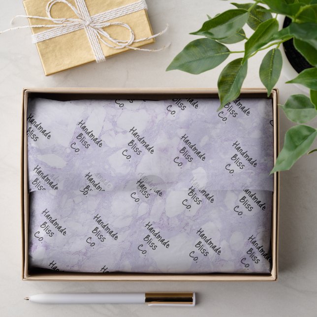 Weiches lila Marmor-Drip-Papier Seidenpapier (Geschenk)