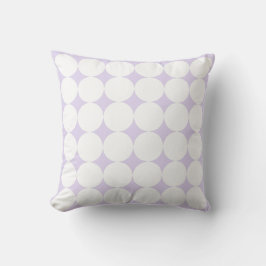 Weiches Lilac-Lila- und Weißkreismuster Kissen