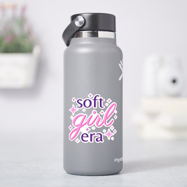 Weiches Mädchen Era Textdesign Aufkleber (HydroFlask)