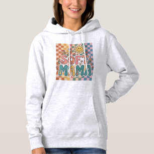 Weiches Mama-Shirt Farbige Retro-Blumen-Mama-Des Hoodie