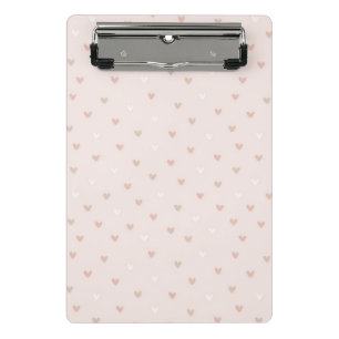 Weiches minimales Herz Muster Mini Klemmbrett