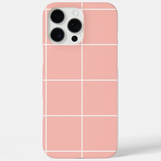 Weiches neutrales Rastermuster Minimales Kontrolld Case-Mate iPhone Hülle (Rückseite)