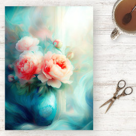 Weiches Pastell-Blumen-Aquarell-Tissue-Papier Seidenpapier