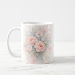 Weiches Pastell-Blumenbouquet Kaffeetasse