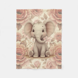 Weiches Pastell-Blumenmuster Fleecedecke