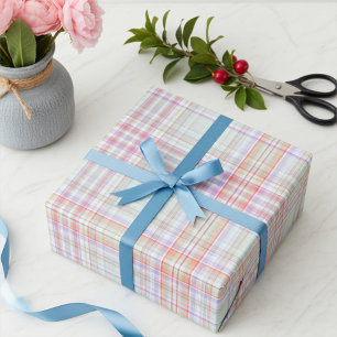 Weiches Pastell-Karo-Muster-Geschenkverpackungspap Geschenkpapier