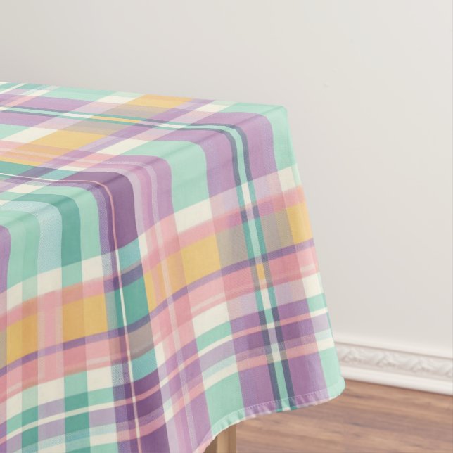 Weiches Pastell-Karomuster  Tischdecke (Beispiel)