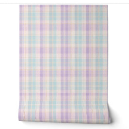 Weiches Pastell-Lavendel-Blau-Kariertapete Tapete