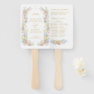 Weiches Pastell-Ornament Hochzeit im Frühling Gold Fächer