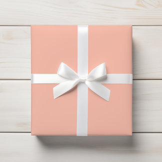 Weiches Pastell-Pfirsich-Rosa Einfarbig Geschenkpapier