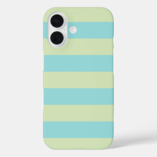 Weiches Pastell-Streifenmuster – Limettencreme & N iPhone 16 Hülle