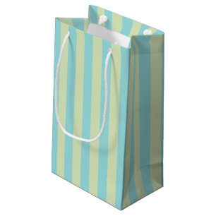 Weiches Pastell-Streifenmuster – Limettencreme & N Kleine Geschenktüte