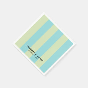 Weiches Pastell-Streifenmuster – Limettencreme & N Serviette