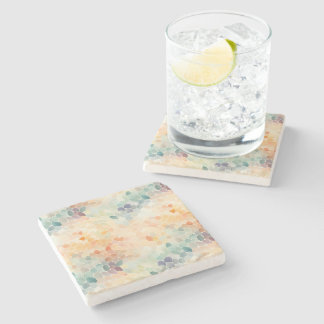 Weiches Pastell-Wasserfarben-Abstrakt Steinuntersetzer