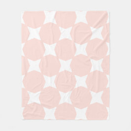 Weiches, pastellfarbenes Pink- und White-Star-Must Fleecedecke