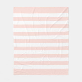Weiches Pastellmuster Pink & White Lines Fleecedecke