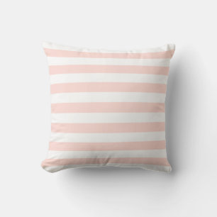 Weiches Pastellmuster Pink & White Lines Kissen